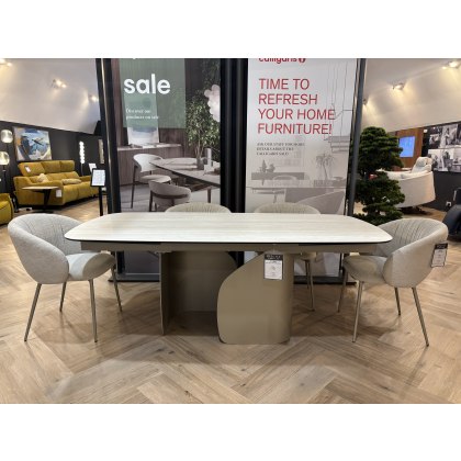 Twins 200-296 Ext Dining Table & 4 x Anime Dining Chairs Set by Calligaris (Showroom Clearance)