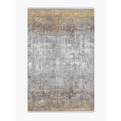 Toros Distressed Ombre Gold/Silver Rug by Gooch