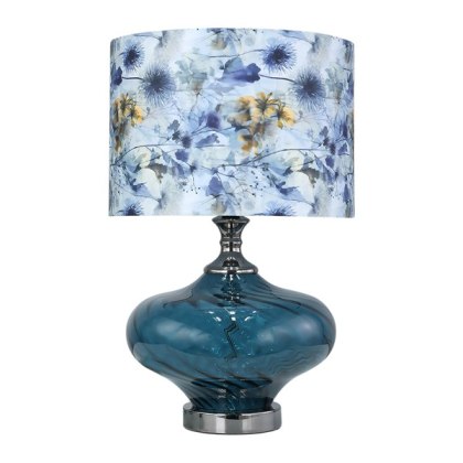 Blue Floral Table Lamp 50cm Blue Floral Table Lamp 50cm