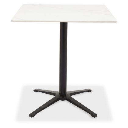 Dexter 70 x 70cm Bistro Table (White Sintered Stone Top) by Bentley Designs