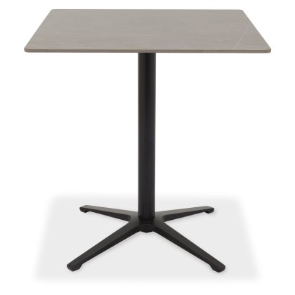 Dexter 70 x 70cm Bistro Table (Grey Sintered Stone Top) & Pair of Milo Chairs (Stone)
