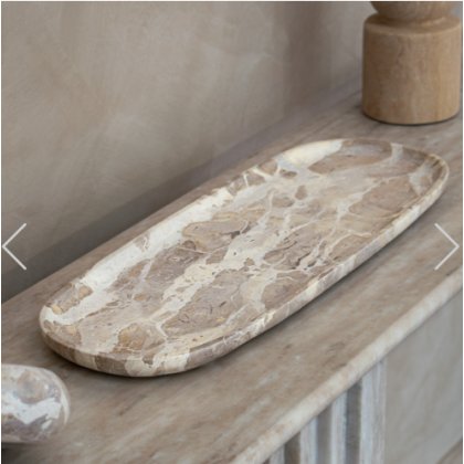 Kiara Oval Plate Beige H 2 cm | W 50 cm | D 18 cm