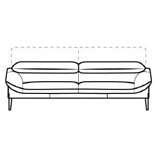 Dolce 242cm Sofa by Calia Italia