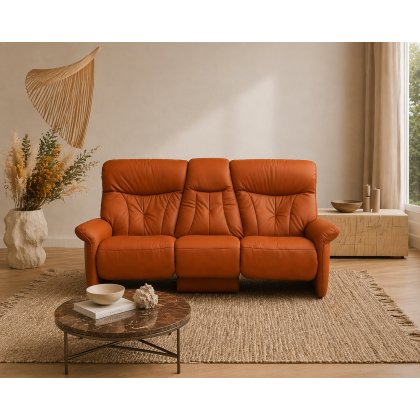 Lupo Trapezoidal Manual Recliner Sofa (4494-70HN) by Himolla