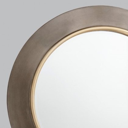 Guido Brushed Gunmetal Finish Mirror