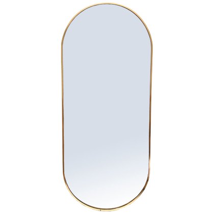 Gold Oblong Metal Mirror 60 x 140cm