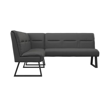 Cerutti Faux Leather Corner Bench Grey Cerutti Faux Leather Corner Bench Grey