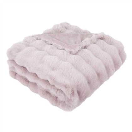 Soft Bubble Throw In Faux Rabbit Baby Pink 150 X 200 Soft Bubble Throw In Faux Rabbit Baby Pink 150 X 200