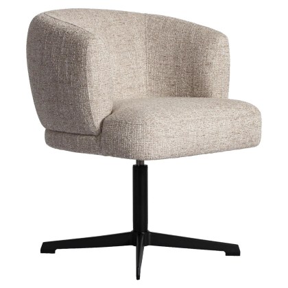 Dining Chair Dinan Cream Tweed - Swivel by Richmond Interiors Dining Chair Dinan Cream Tweed - Swivel by Richmond Interiors