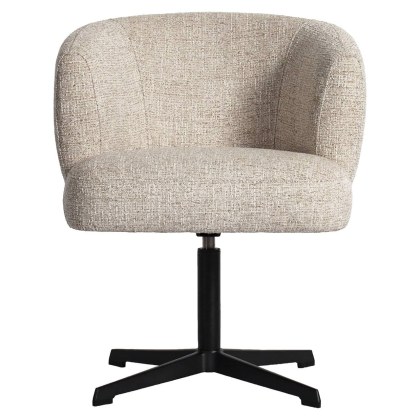 Dining Chair Dinan Cream Tweed - Swivel by Richmond Interiors Dining Chair Dinan Cream Tweed - Swivel by Richmond Interiors