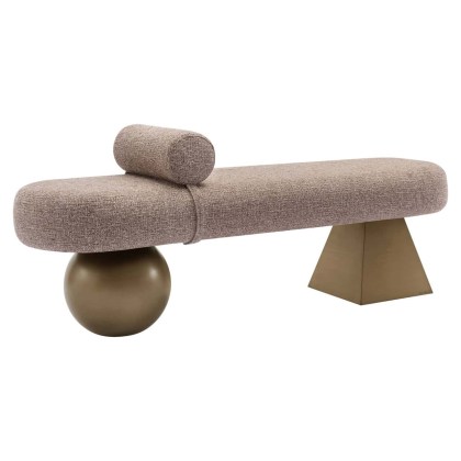 Alexander Jones Brown Tweed Bench (Geneva) by Richmond Interiors