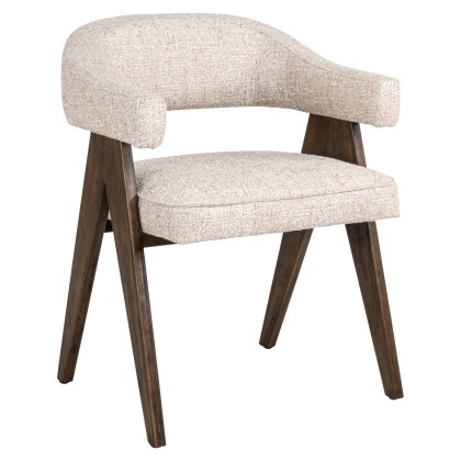 Mori Dining Chair - Cream Tweed FR - by Richmond Interiors