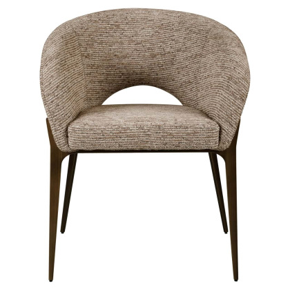 Dining Chair Kenzi Mocca Linear by Richmond Interiors Dining Chair Kenzi Mocca Linear by Richmond Interiors