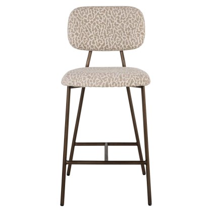 Counter Stool Xenia Beige Leopard (Set of 2) by Richmond Interiors Counter Stool Xenia Beige Leopard (Set of 2) by Richmond Interiors