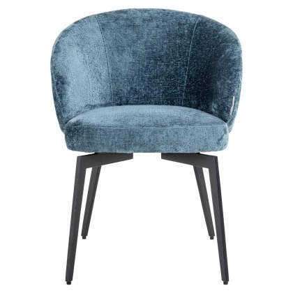 Dining Chair Amphara Blue Chenille by Richmond Interiors Dining Chair Amphara Blue Chenille by Richmond Interiors