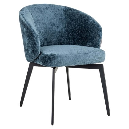 Dining Chair Amphara Blue Chenille by Richmond Interiors Dining Chair Amphara Blue Chenille by Richmond Interiors