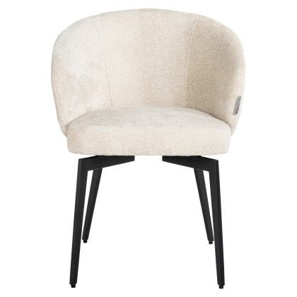 Dining Chair Amphara FR White Chenille by Richmond Interiors Dining Chair Amphara FR White Chenille by Richmond Interiors