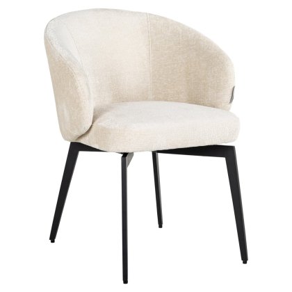 Dining Chair Amphara FR White Chenille by Richmond Interiors Dining Chair Amphara FR White Chenille by Richmond Interiors