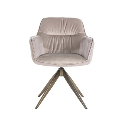 Dining Chair Aline Khaki Velvet Swivel by Richmond Interiors Dining Chair Aline Khaki Velvet Swivel by Richmond Interiors