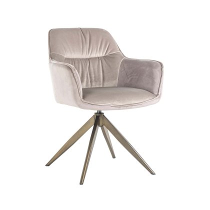 Dining Chair Aline Khaki Velvet Swivel by Richmond Interiors Dining Chair Aline Khaki Velvet Swivel by Richmond Interiors