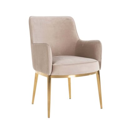 Dining Chair Breeze Khaki Velvet (Set of 2) by Richmond Interiors Dining Chair Breeze Khaki Velvet (Set of 2) by Richmond Interiors