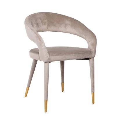 Dining Chair Gia Khaki Velvet by Richmond Interiors Dining Chair Gia Khaki Velvet by Richmond Interiors