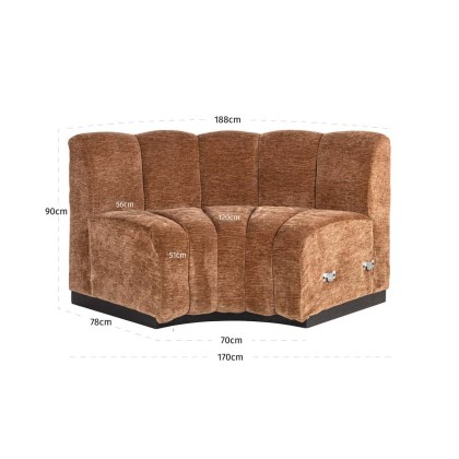 Hillpark Round Corner Dining Bench (Customised Fabrics) by Richmond Interiors