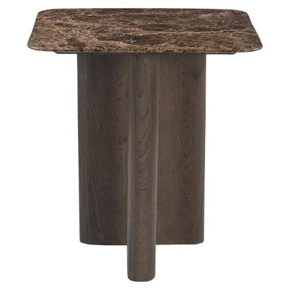 End Table Castello Smoked Charchoal Marble Top by Richmond Interiors