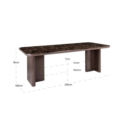Dining Table Almundi Chocolat Brown 230 by Richmond Interiors Dining Table Almundi Chocolat Brown 230 by Richmond Interiors