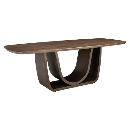 Dining Table Windsor Walnut 230 Brass Base by Richmond Interiors