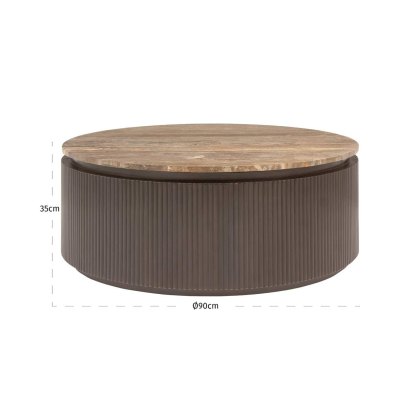 Coffee Table Russo Ash Brown 90cm by Richmond Interiors Coffee Table Russo Ash Brown 90cm by Richmond Interiors