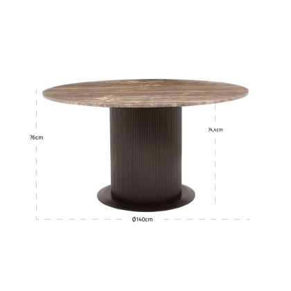 Dining Table Russo Ash Brown 140cm by Richmond Interiors