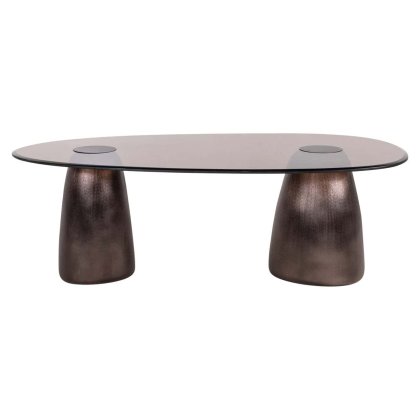 Hayden Oval Coffee Table - Bronze - by Richmond Interiors Hayden Oval Coffee Table - Bronze - by Richmond Interiors