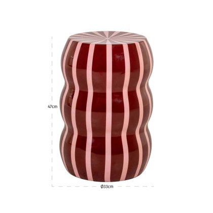 End Table Yalou Red by Richmond Interiors