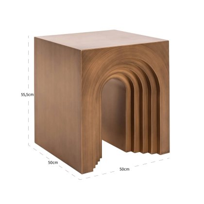 End Table Vevey Brushed Gold by Richmond Interiors