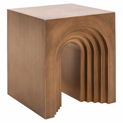 End Table Vevey Brushed Gold by Richmond Interiors