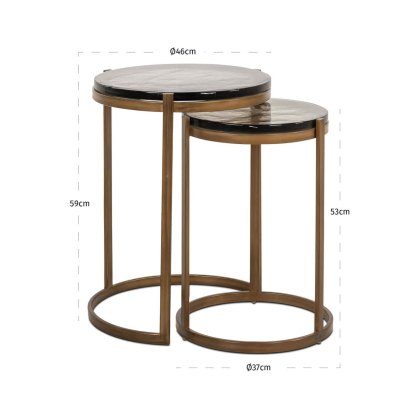 End Table Cleo Gold (Set of 2) by Richmond Interiors