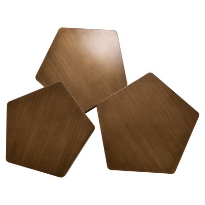 Hexa Coffee Table - Brushed Gold - (Set of 3) by Richmond Interiors Hexa Coffee Table - Brushed Gold - (Set of 3) by Richmond Interiors