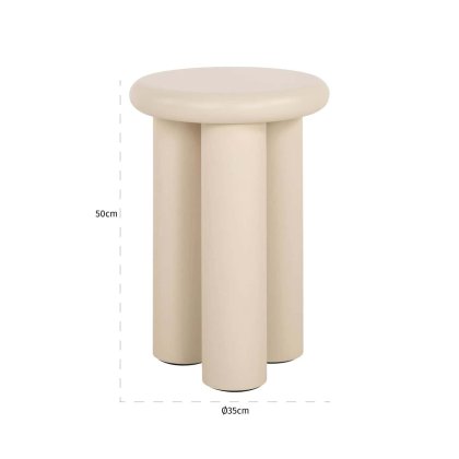 End Table Elbaz Beige 35cm by Richmond Interiors End Table Elbaz Beige 35cm by Richmond Interiors