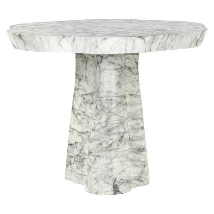 Outdoor Dining Table Rockyard White Marble Look 100cm by Richmond Interiors