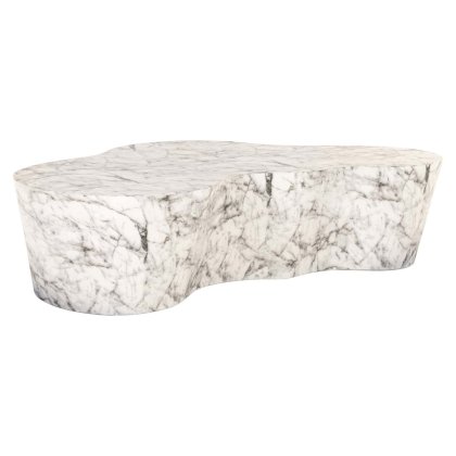 Outdoor Coffee Table Rockyard White Marble Look by Richmond Interiors