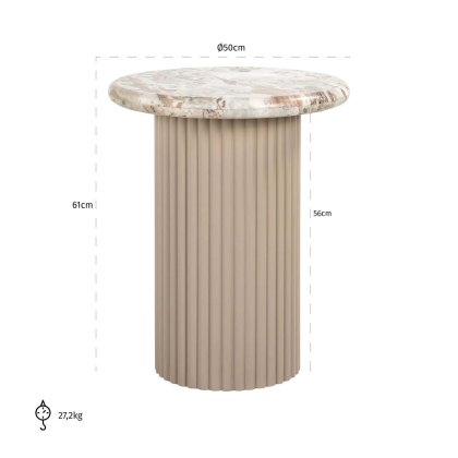 End Table Coronel Blush Beige by Richmond Interiors End Table Coronel Blush Beige by Richmond Interiors
