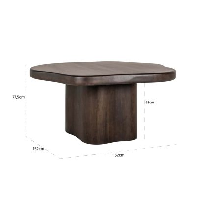 Dining Table Sherman Dark Brown 150 by Richmond Interiors