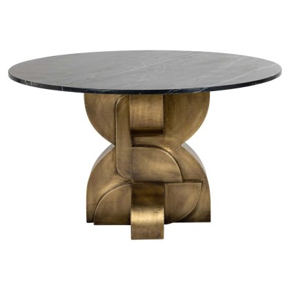 Dining Table Maddox Black/gold 130cm by Richmond Interiors