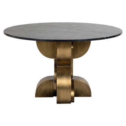 Dining Table Maddox Black/gold 130cm by Richmond Interiors