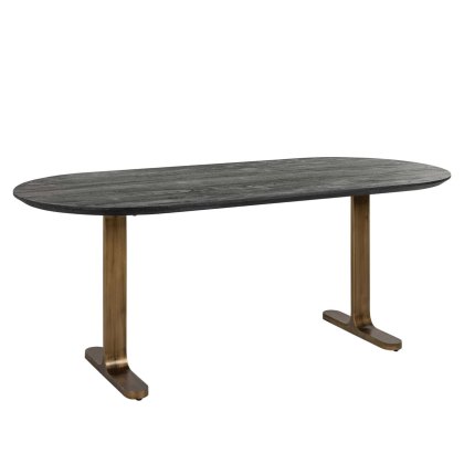 Dining Table Revelin Black/Gold 200 by Richmond Interiors