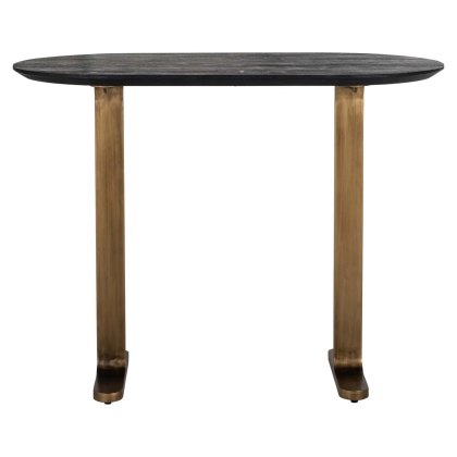 Revelin Bar Table 140 x 75cm (Black/Gold) by Richmond Interiors