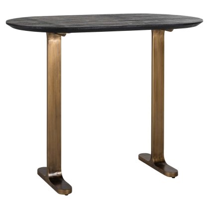 Revelin Bar Table 140 x 75cm (Black/Gold) by Richmond Interiors