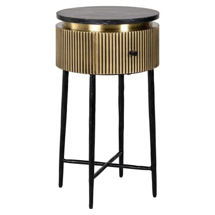 End Table Ironville Gold by Richmond Interiors End Table Ironville Gold by Richmond Interiors