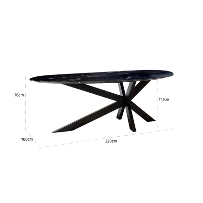 Dining Table Trocadero Black by Richmond Interiors